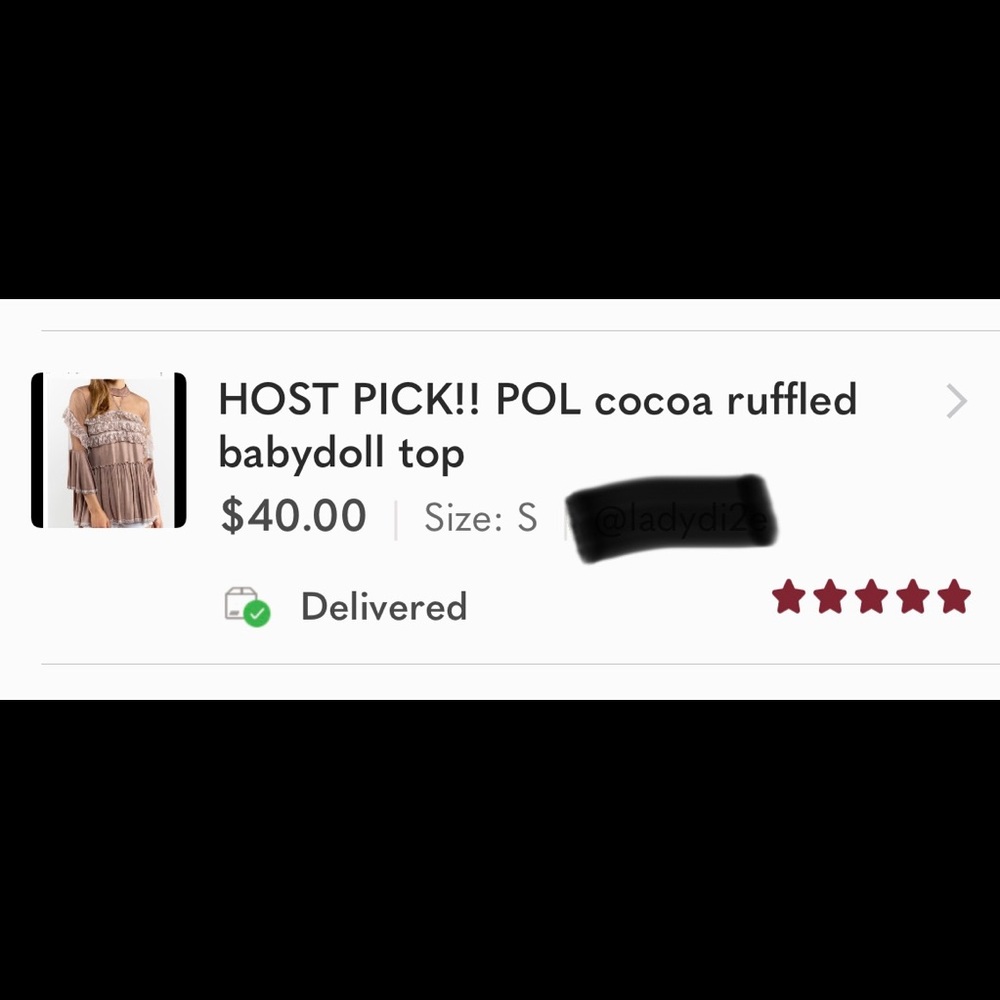 One left! Host pick POL cocoa ruffled babydoll top - Picture 10 of 10